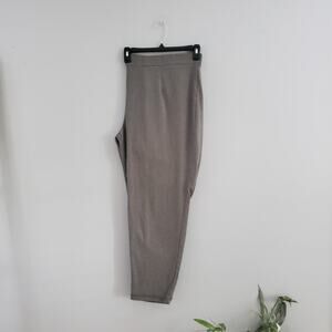 Calvin Klein Women's Gray Patterned Pull On Straight Leg Pants Size 24W